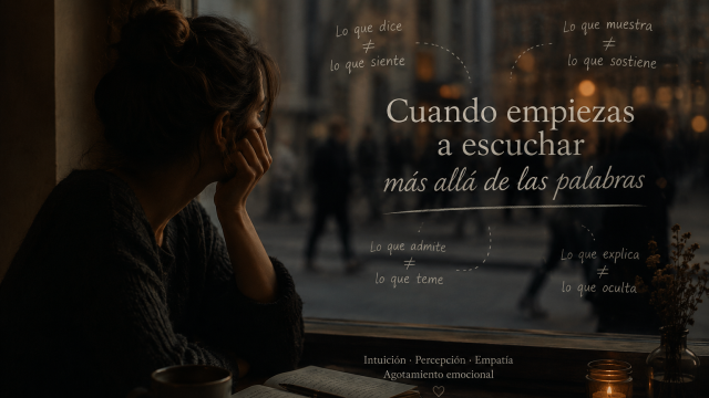 Cuando empiezas a escuchar más allá de las palabras